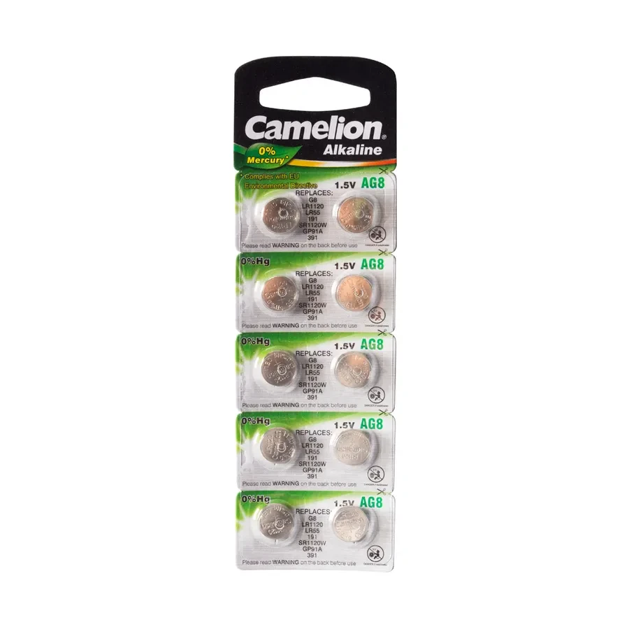 Батарейка CAMELION AG8, Alkaline, 1.5V, 10 шт.