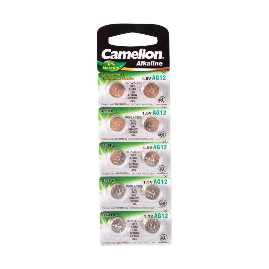 Батарейка CAMELION AG12, Alkaline, 1.5V, 10 шт.