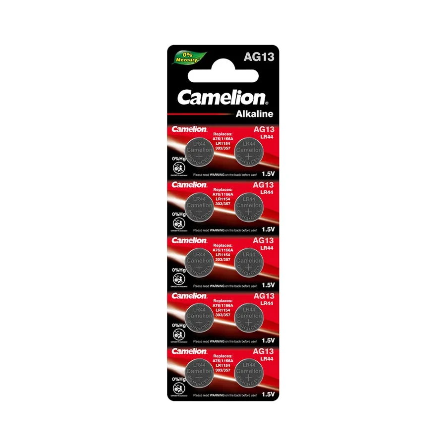 Батарейка CAMELION AG13, Alkaline, 1.5V, 10 шт.
