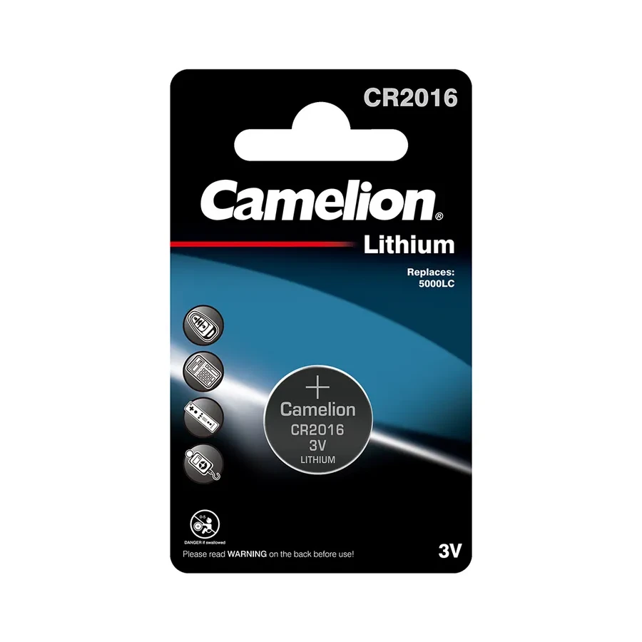 Батарейка CAMELION CR2016, Lithium, 3V, 75 mAh