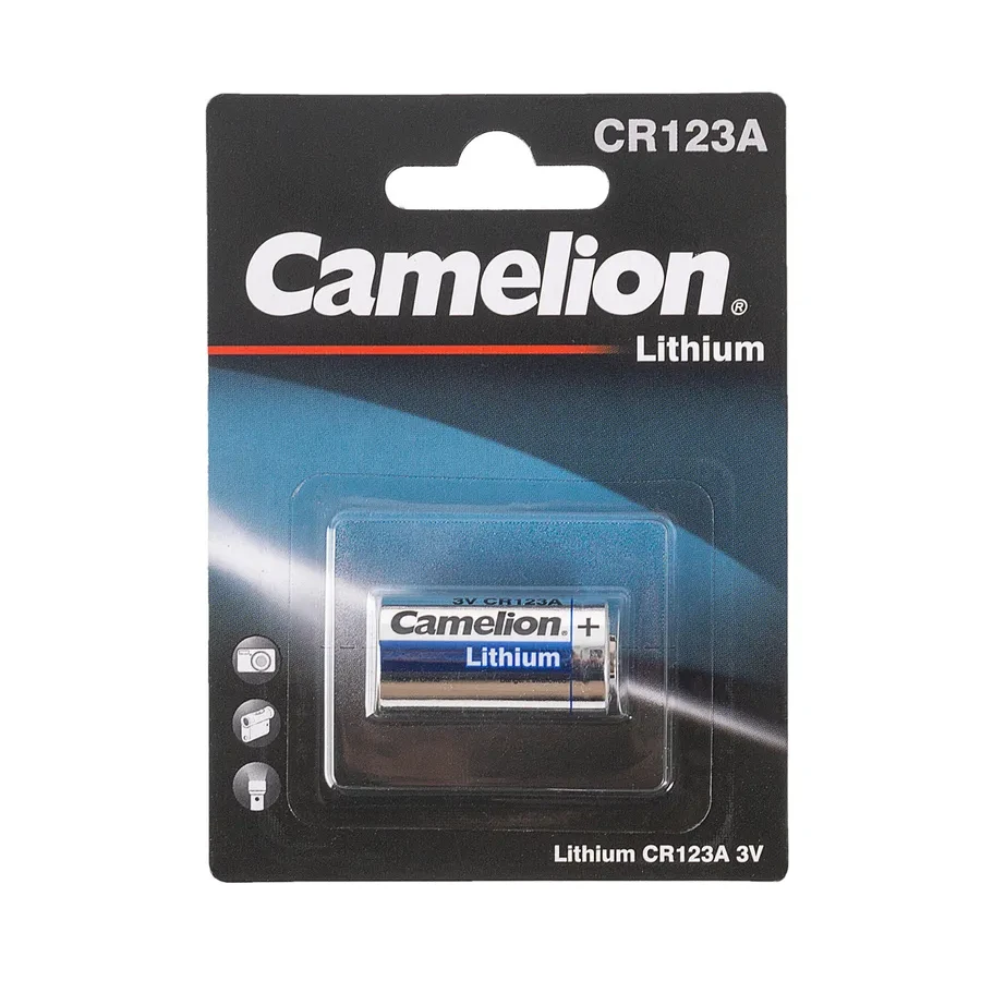 Батарейка CAMELION CR123A, Lithium, 3V, 1300 mAh