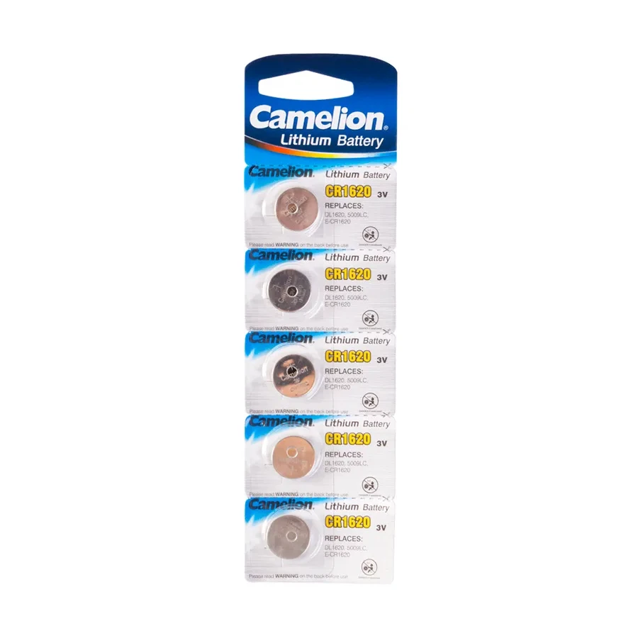 Батарейка CAMELION CR1620, Lithium, 3V, 220 mAh, 5 шт.