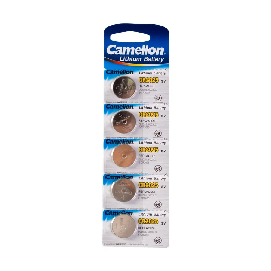 Батарейка CAMELION CR2025, Lithium, 3V, 220 mAh, 5 шт.