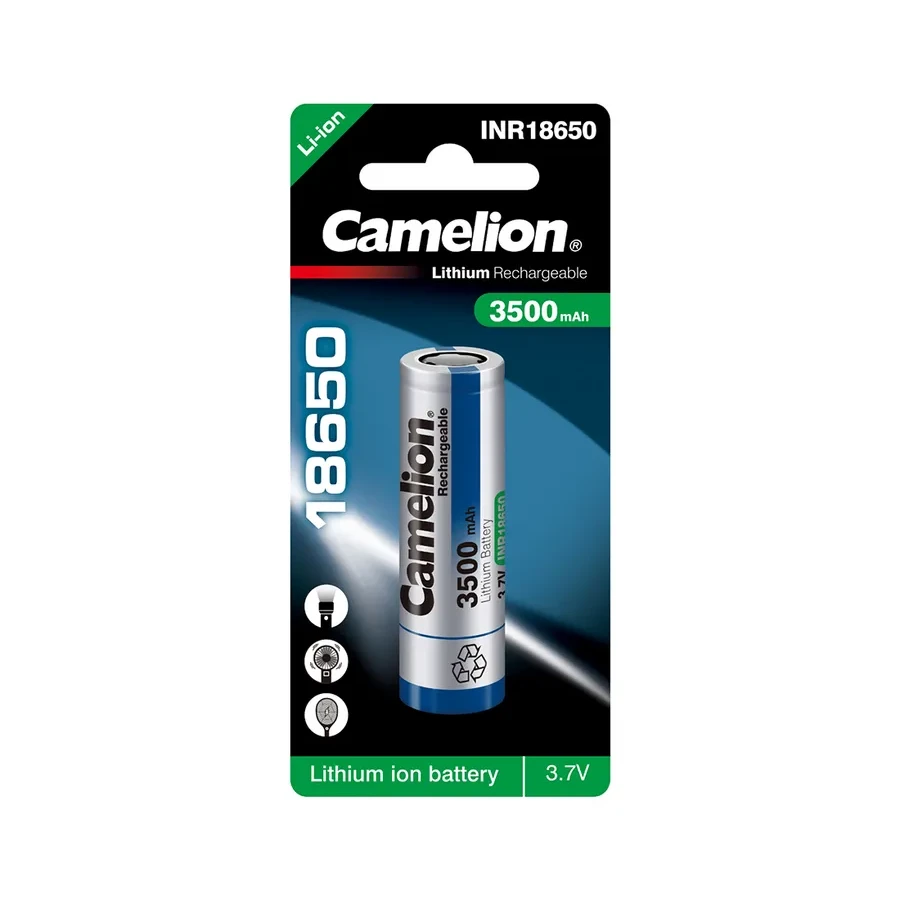 Аккумулятор CAMELION ICR18650-3500, Lithium, 3.7V, 3500 mAh