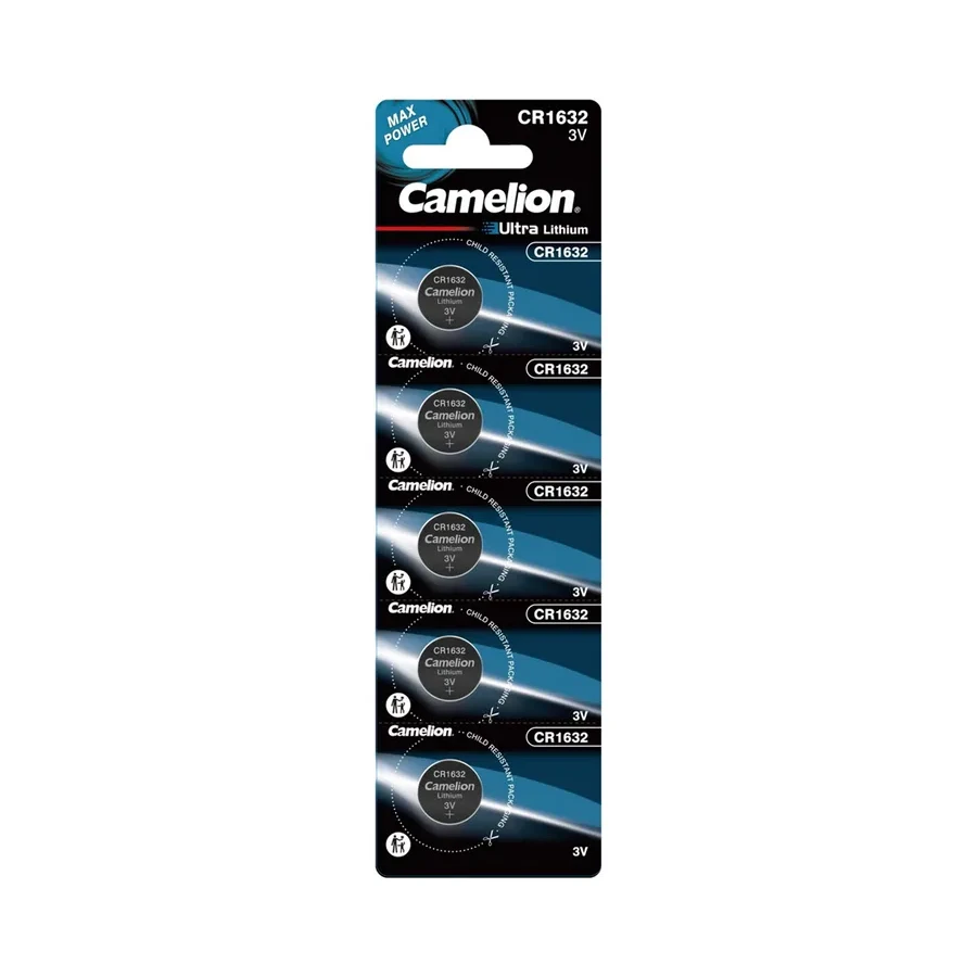 Батарейка CAMELION CR1632, Lithium, 3V, 5 шт.