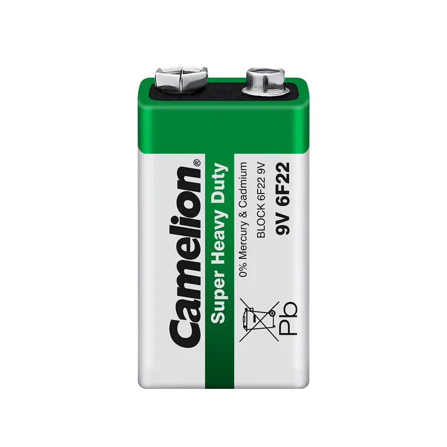 Батарейка CAMELION 6F22, Солевая, 9V