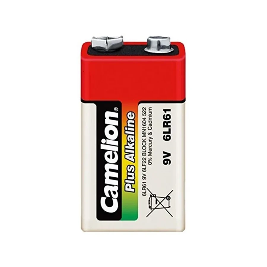 Батарейка CAMELION 6LR61, Plus Alkaline, 9V, 680 mAh