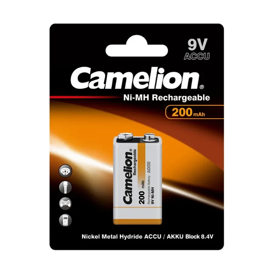 Аккумулятор CAMELION NH-9V200, Rechargeable, 9V, 200 mAh