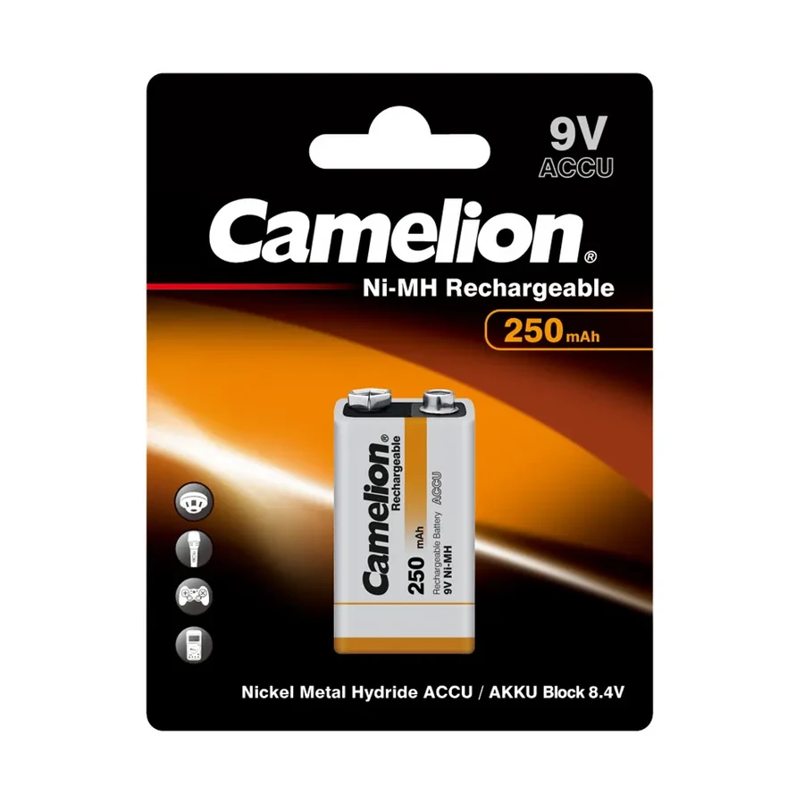 Аккумулятор CAMELION NH-9V250, Rechargeable, 9V, 250 mAh
