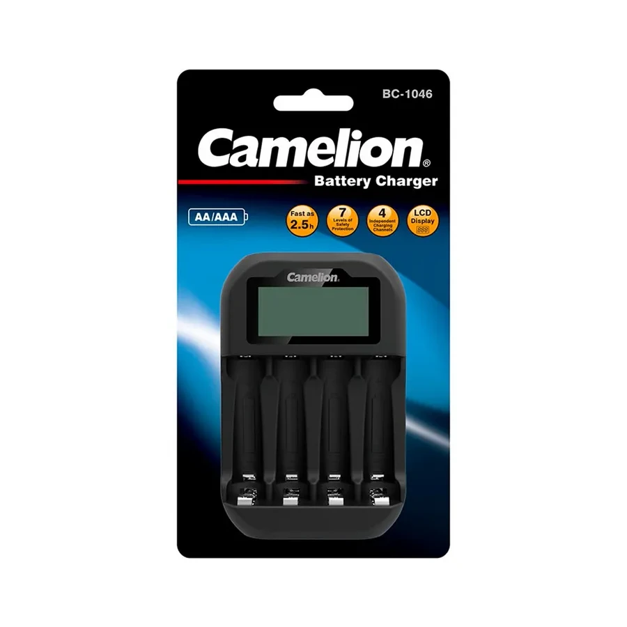 Зарядное устройство CAMELION BC-1046-BLK-DB, 4*AAA/4*AA, USB — 2