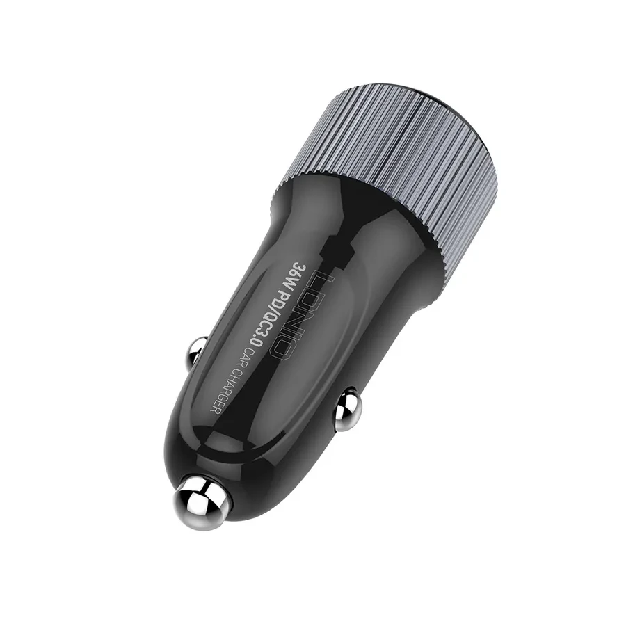 Автомобильное ЗУ LDNIO C510Q, USB-A/C 5V3.4A, Lightning, черное