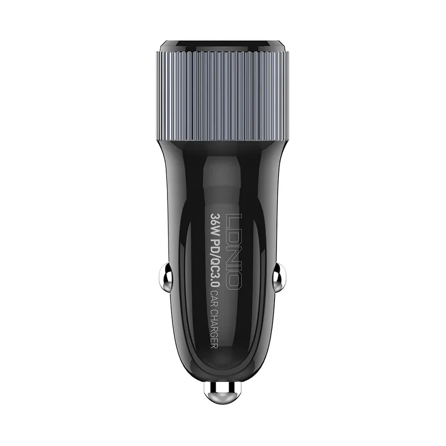 Автомобильное ЗУ LDNIO C510Q, USB-A/C 5V3.4A, Lightning, черное — 2