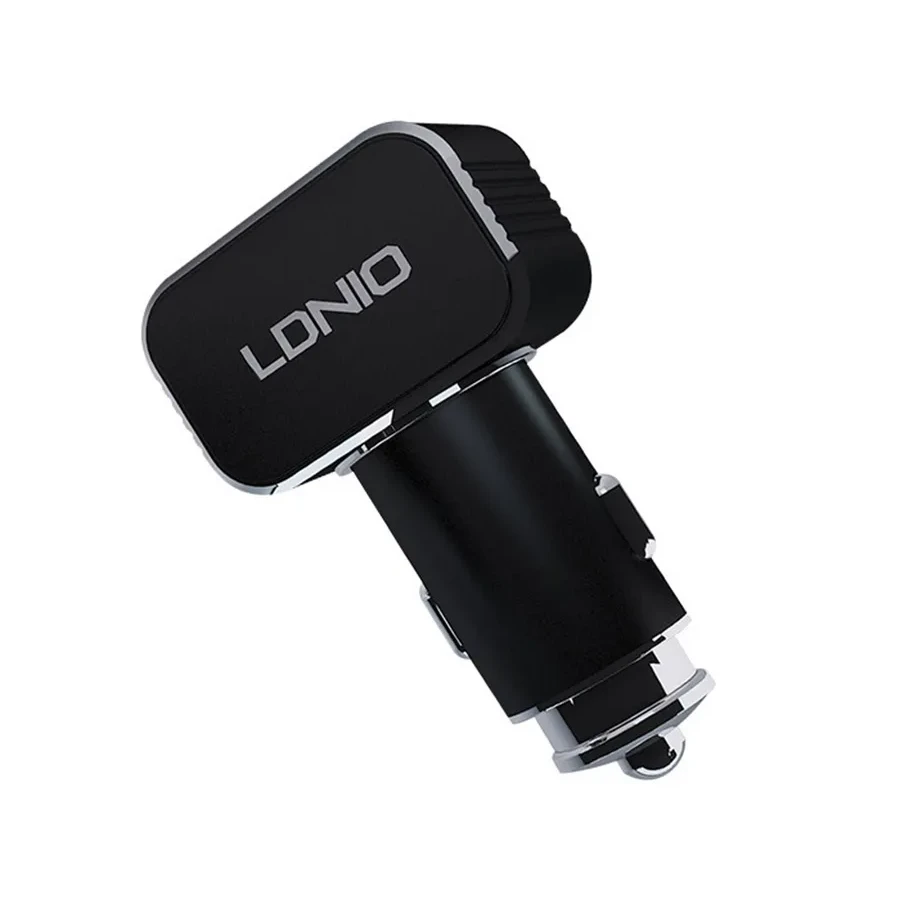 Автомобильное ЗУ LDNIO C306, 2*USB-A 18W, Lightning, 1м
