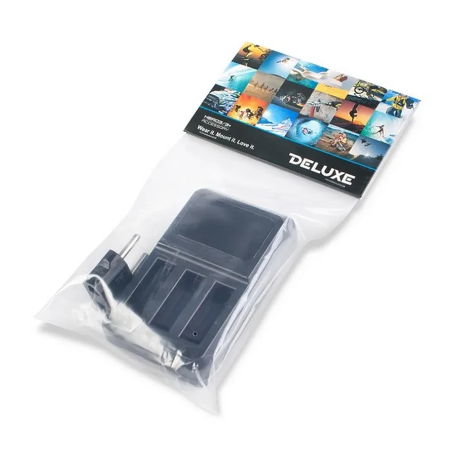 Зарядка GoPro Hero 4, 3 slots USB, Deluxe DLGP-404, черная — 2