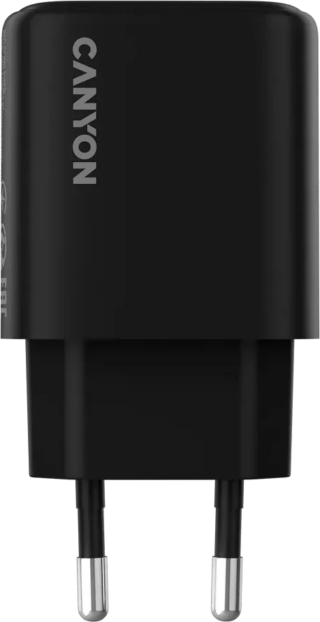 Зарядное устройство CANYON OnCharge 200 20W PD, чёрное — 2