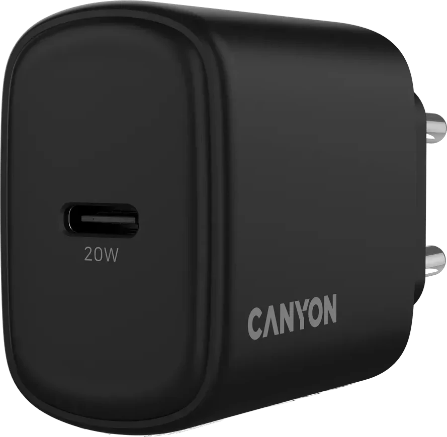 Зарядное устройство CANYON OnCharge 200 20W PD, чёрное — 5
