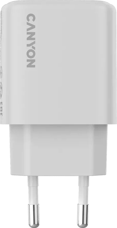 Зарядное устройство CANYON OnCharge 200 20W PD, белое — 2