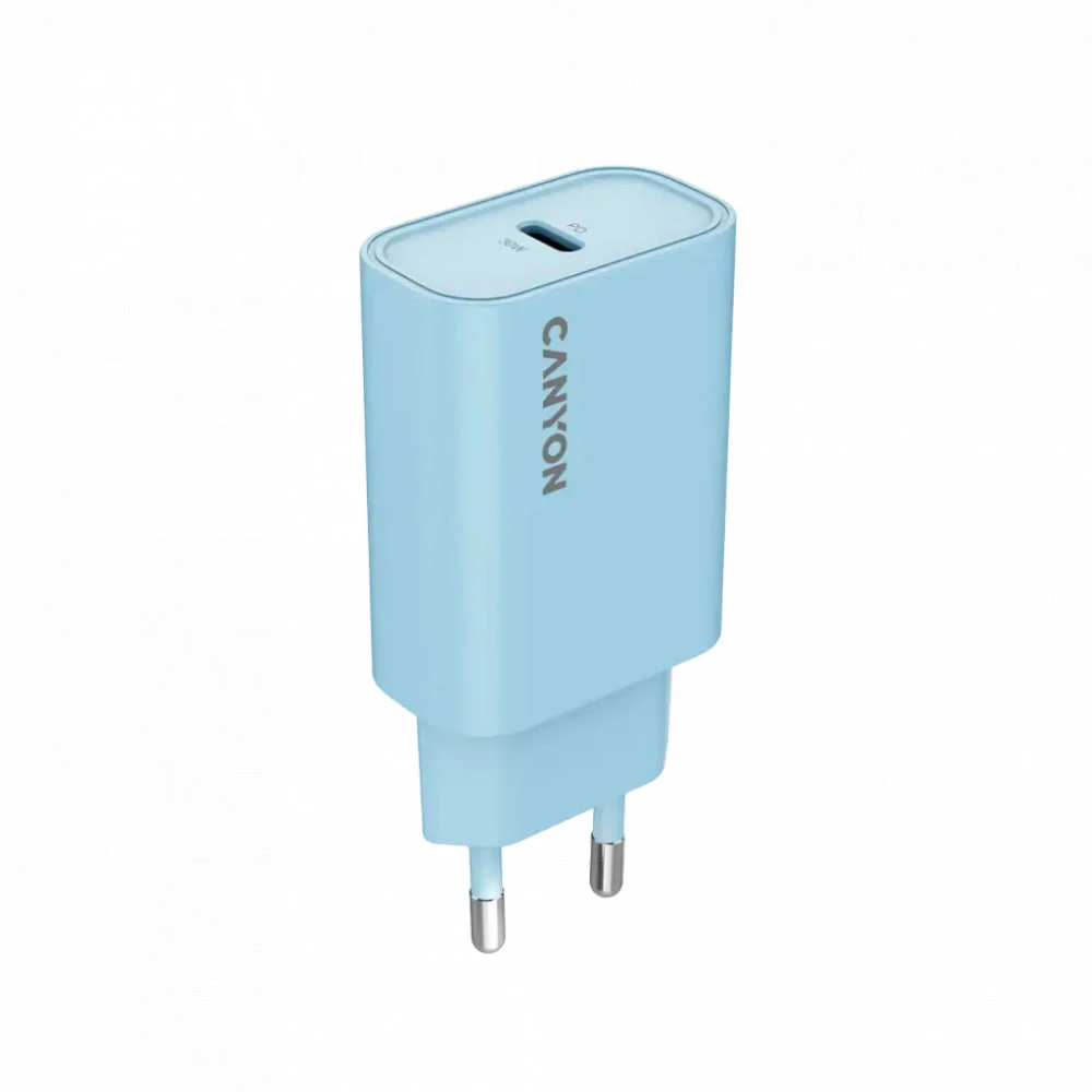 Зарядное устройство CANYON OnCharge 30CL Max Power, 30W, 1xPD, голубой — 5