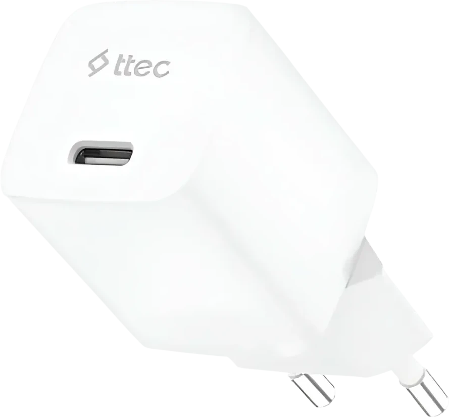 Зарядное устройство ttec SmartCharger GAN 20W PD, белое