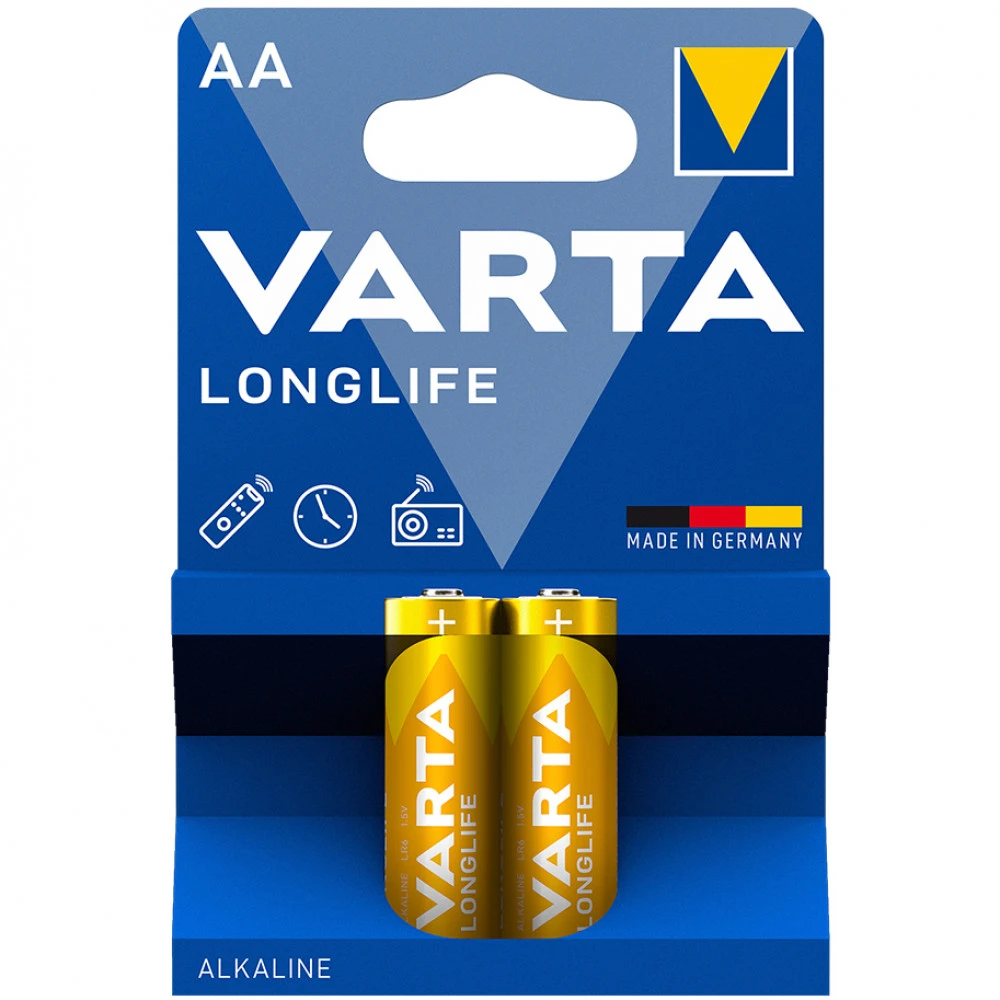 Батарейка VARTA LR6 Longlife Mignon AA 1.5V, 2 шт.