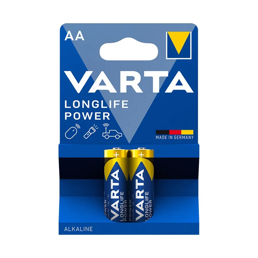 Батарейка VARTA LR6 Longlife Power Mignon AA 1.5V, 2 шт.