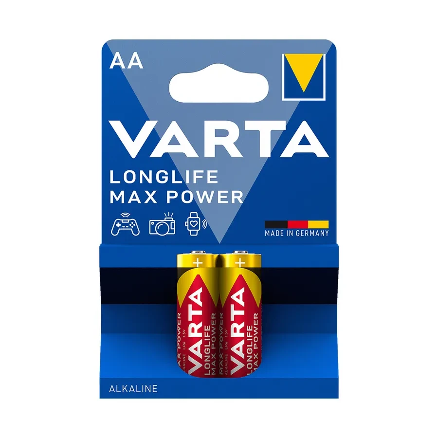 Батарейка VARTA LR6 Longlife Power Max AA 1.5V, 2 шт.