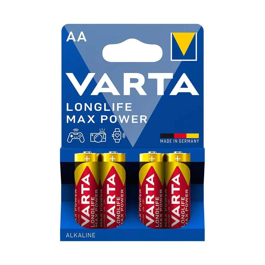 Батарейка VARTA LR6 Longlife Power Max AA 1.5V, 4 шт.