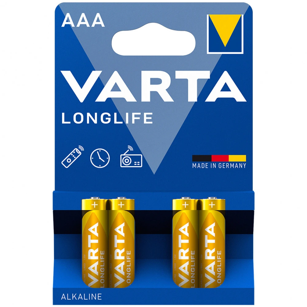 Батарейка VARTA LR03 Longlife Micro AAA 1.5V, 4 шт.