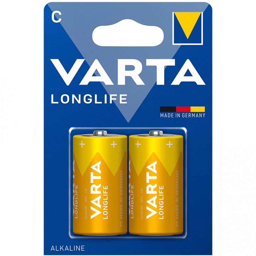 Батарейка VARTA LR14 Longlife C 1.5V, 2 шт.