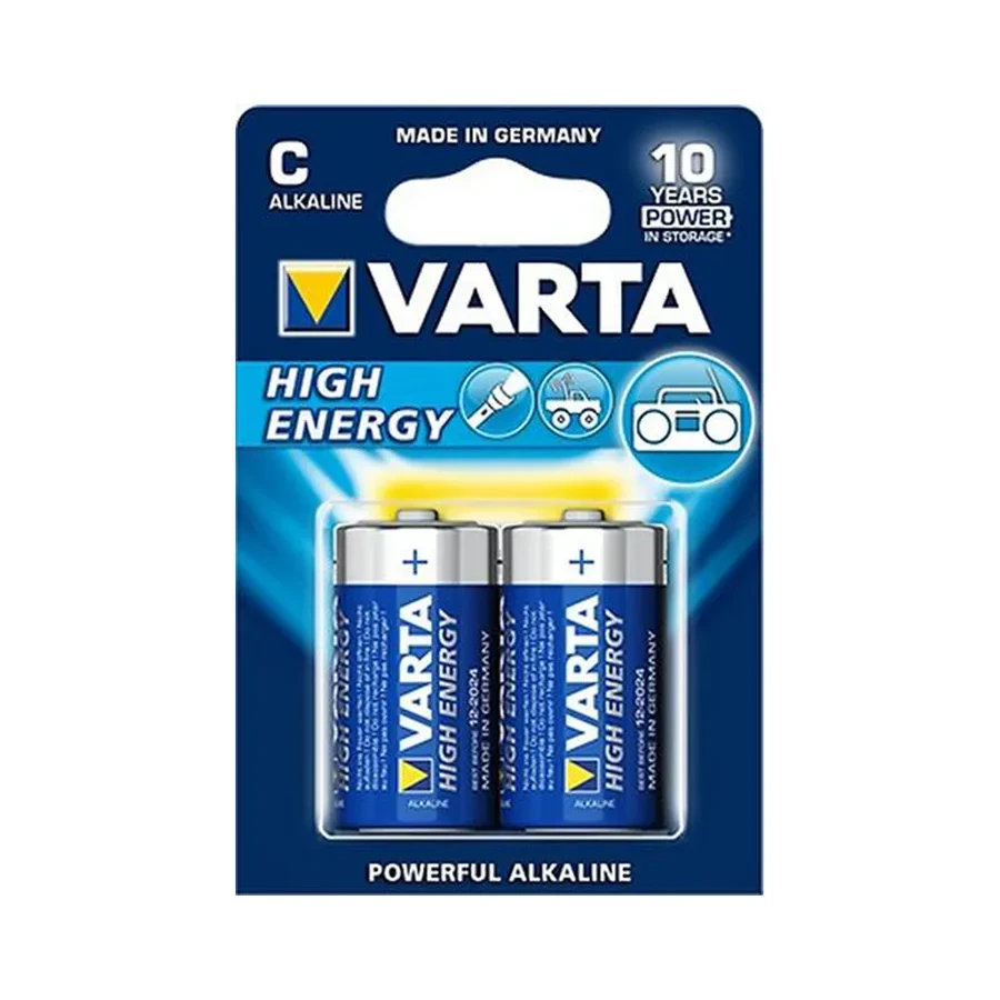 Батарейка VARTA LR14 High Energy Baby C 1.5V, 2 шт. — 2