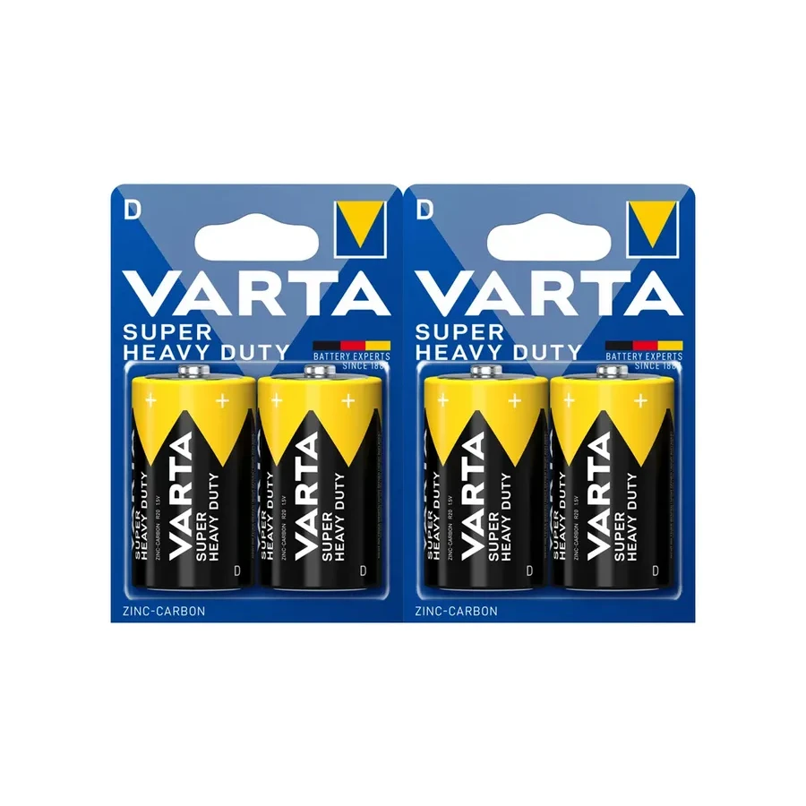 Батарейка VARTA R20P Superlife Mono D 1.5V, 2 шт.