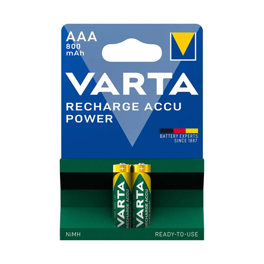 Аккумулятор VARTA R2U HR03 AAA 1.2V 800mAh, 2 шт.