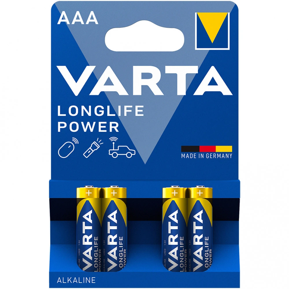 Батарейка VARTA LR03 Longlife, AAA, 1.5V, 4 шт.