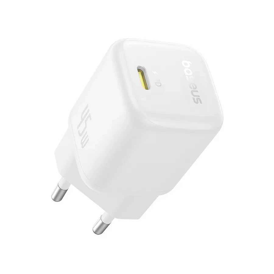 Адаптер питания Baseus PicoGo GaN 45W USB-C, белый — 2