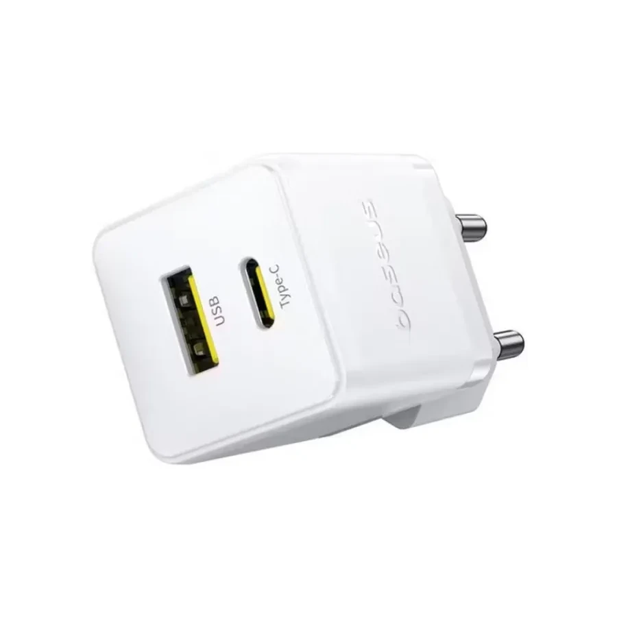Адаптер питания Baseus Palm 30W USB-C + USB-A, белый — 2