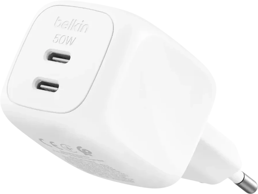 Сетевое зарядное устройство BELKIN 50W, USB-C, белое