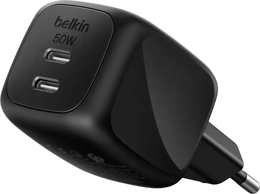 Сетевое зарядное устройство BELKIN 50W, USB-C, чёрное