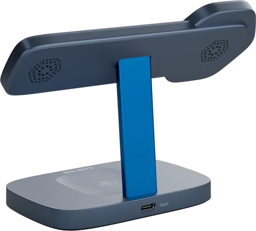 Зарядное устройство CANYON Wireless Charging Station Hexagon 310 3in1 DarkGrey/Blue — 2