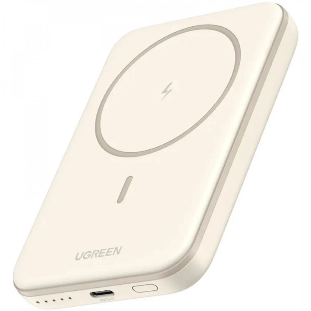 Внешний аккумулятор Magnetic Wireless Power Bank Ugreen PB560 5000mAh Beige 25207 — 5