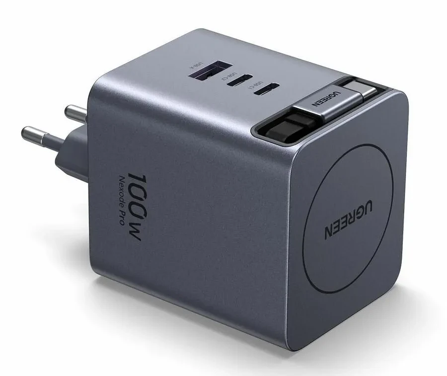 Зарядное устройство UGREEN X614 45W 2C1A GaN Fast Charger with Retractable Cable USB-C, 65822 — 3