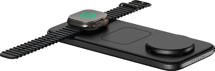 Зарядное устройство SATECHI Qi2 Trio Wireless Charging Pad - with Type A,C,G plugs — 4