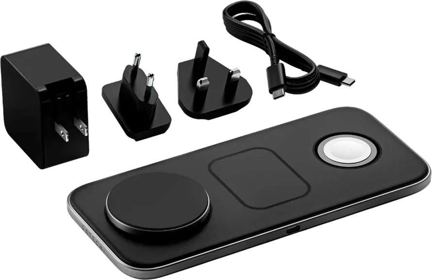 Зарядное устройство SATECHI Qi2 Trio Wireless Charging Pad - with Type A,C,G plugs — 5