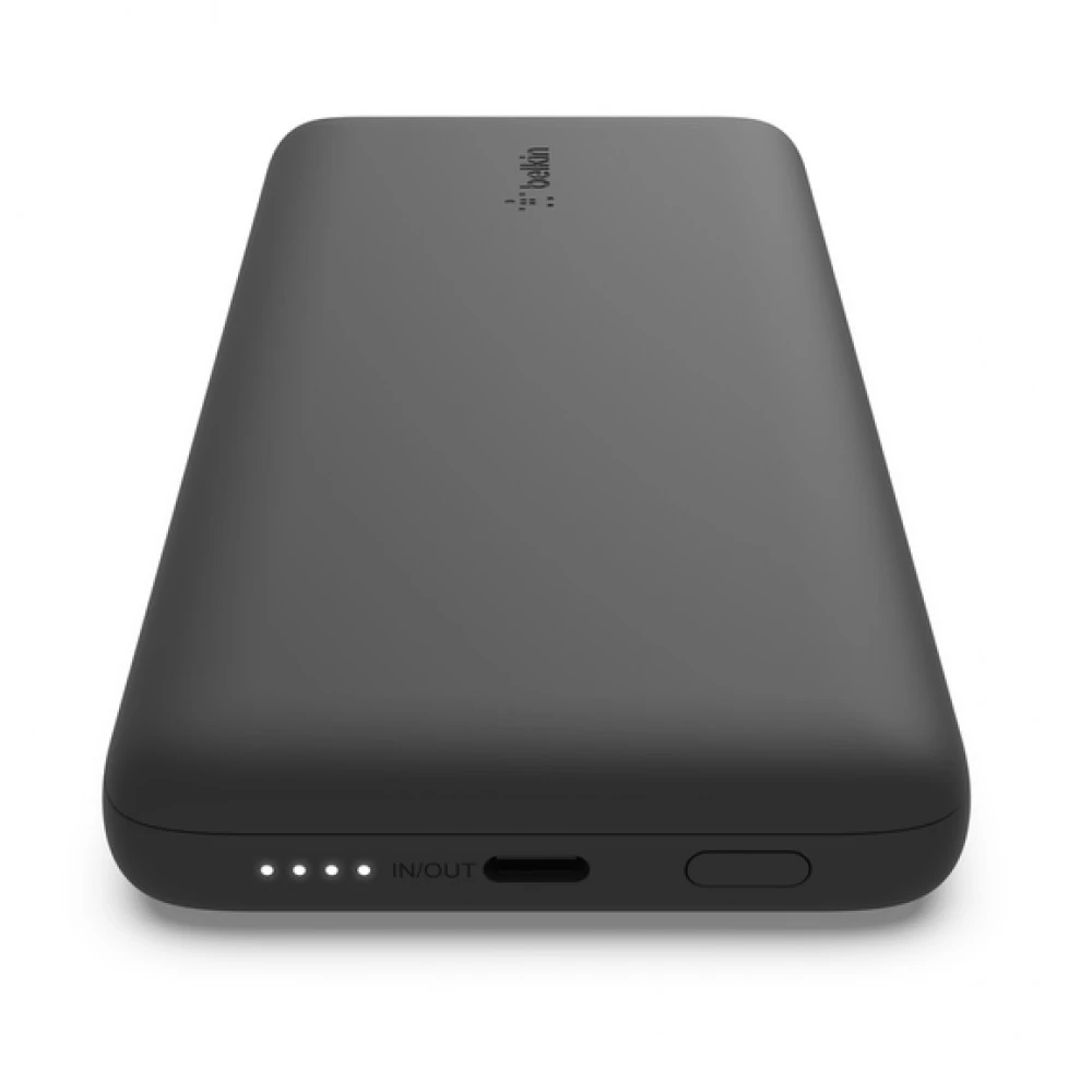 Power Bank 10000 mAh, 18W PD, встроенные кабели, чёрный — 5