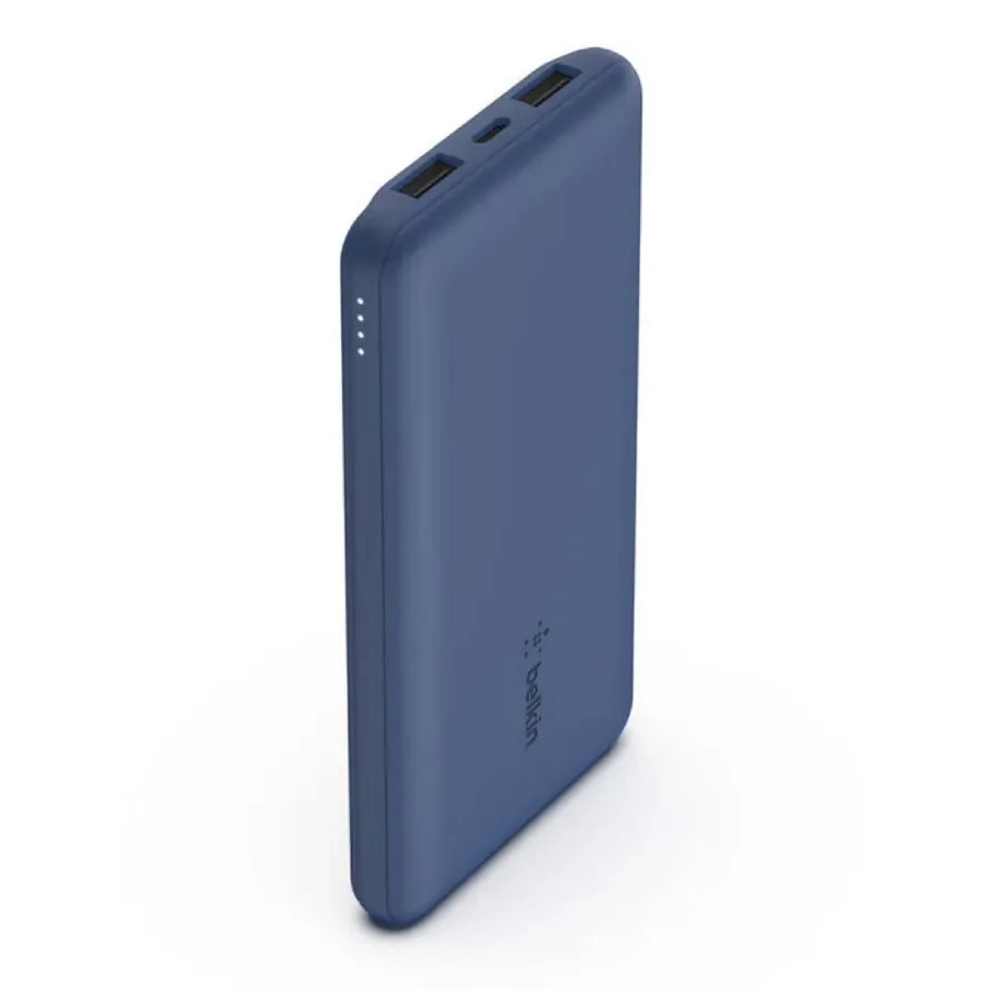 Power Bank 10000 mAh, 18W PD, встроенные кабели, синий — 3