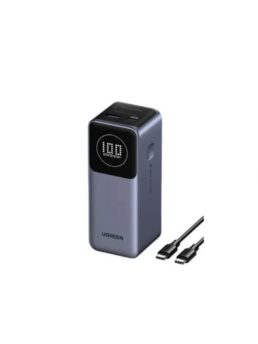 Внешний аккумулятор Powerbank Ugreen 12000mAh 100W, USB-A/USB-C