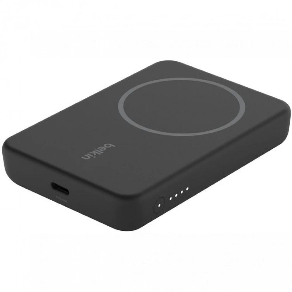 Внешний аккумулятор Belkin BoostCharge Magnetic Power Bank 5K + Stand, 5000 мА·ч, MagSafe, беспроводная зарядка 7.5 Вт, подставка — 3
