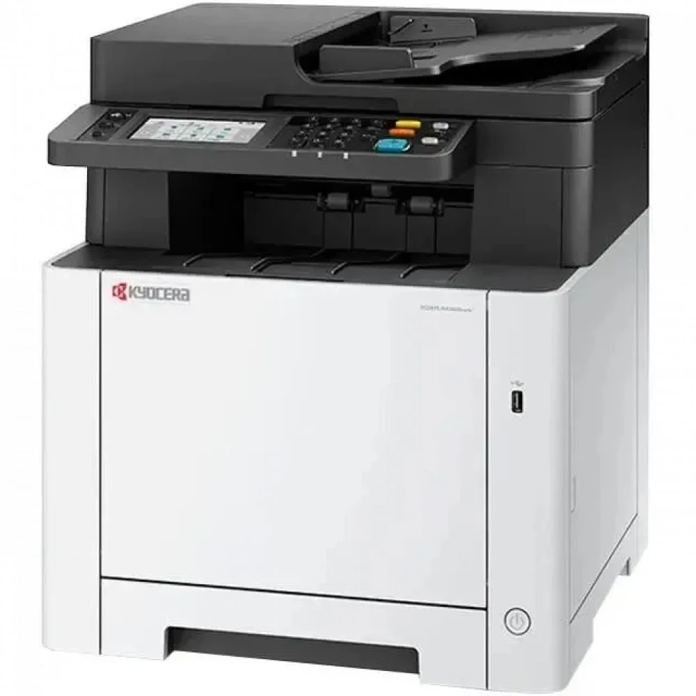 МФУ лазерное Kyocera ECOSYS MA2600cwfx (A4), цветное, Printer/Scanner/Copier/Fax, 1200x1200 dpi, 26 ppm, 1 GB, 1 GHz, tray 50+250 sheets, DADF 50 sheets, USB+Ethernet+Wi-Fi, Duplex, 4.3" touchscreen, drum 100k, starter toner 1.5k