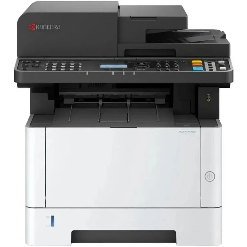 МФУ лазерное Kyocera ECOSYS MA4000fx (A4), монохромное, Printer/Scanner/Copier/Fax, 1200x1200 dpi, 40 ppm, 1 GB, 1.0 GHz, tray 100+250 sheets, DADF 50 sheets, USB+Ethernet, Duplex, LCD, drum 100k, starter toner 3.6k