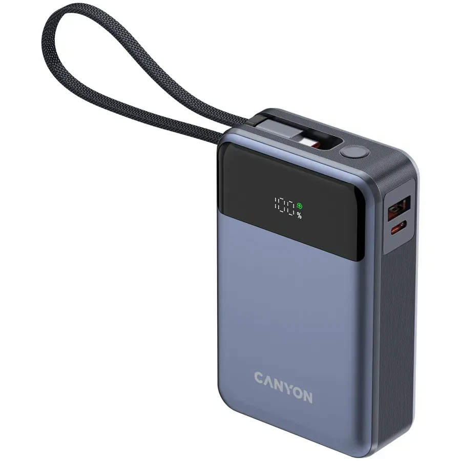 Павербанк CANYON OnPower 600, 20000 mAh PD 65W, серый — 2