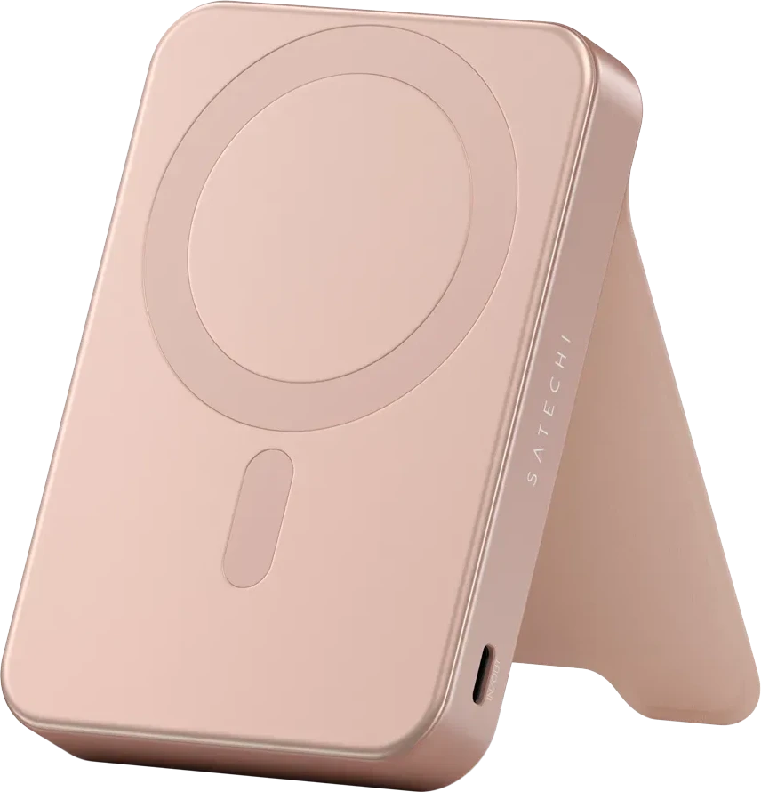 Портативный аккумулятор SATECHI Qi2 10K, розовый